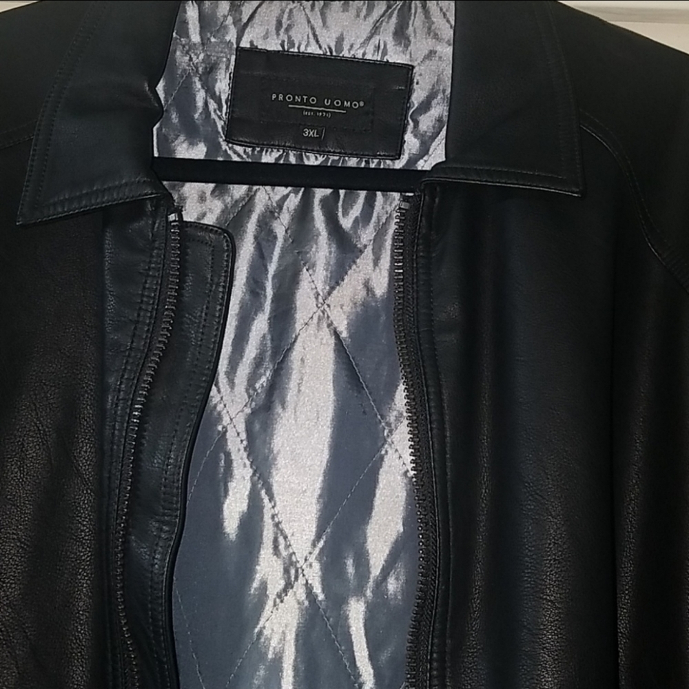 Vegan leather men jacket